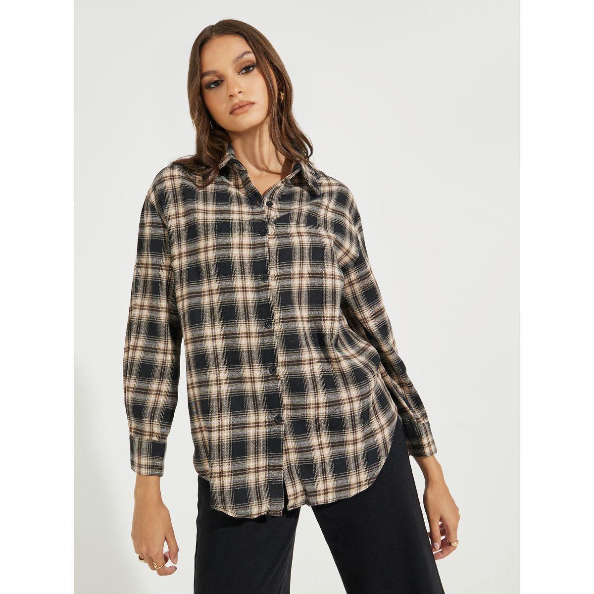 بلوزة فضفاضة بأكتاف منخفضة مع أزرار-women-clothing-shirtsandblouses-shirts-image-3