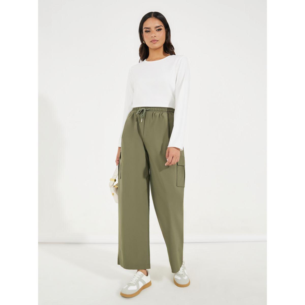 Take Two Rib Solid Round Neck T-Shirt with Long Sleeves-women-clothing-tshirts-image-3