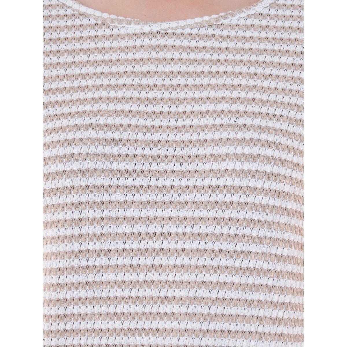 Styli Striped Pattern Dropped Shoulder Textured Knit Top-women-clothing-shirtsandblouses-blouses-image-3