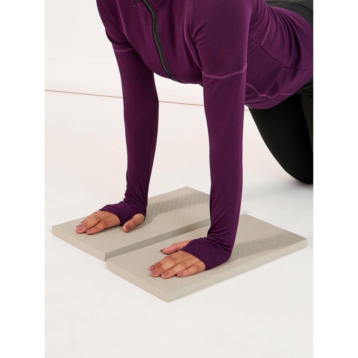 Styli Active Pack of 2 - Extra Cushion Placement Yoga Mat - 45x20x2-sports-gear-gym-image-3