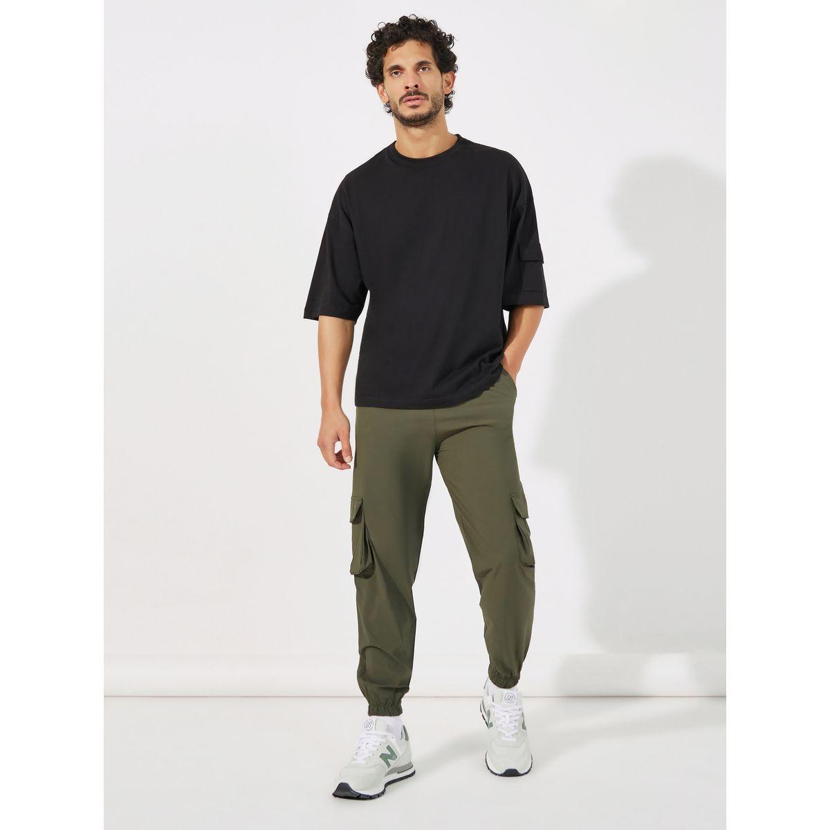 Styli Slim Fit Cargo Joggers with Elasticated Hem-men-clothing-bottoms-joggers-image-2