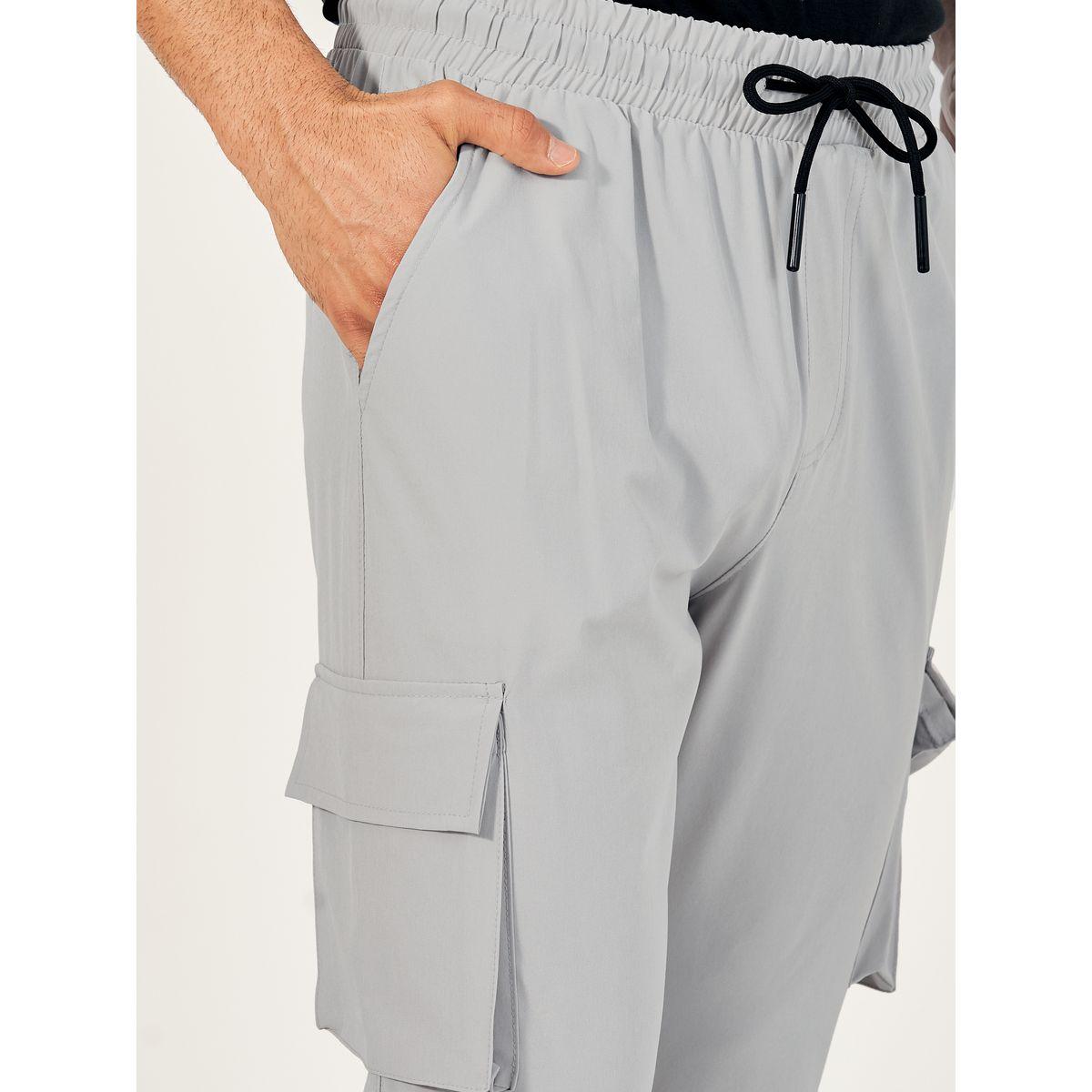Styli Slim Fit Cargo Joggers with Elasticated Hem and Drawcord-men-clothing-bottoms-joggers-image-3