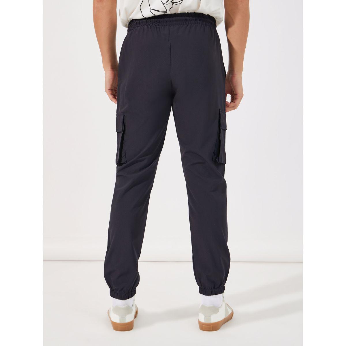 Styli Slim Fit Cargo Joggers with Elasticated Hem and Drawcord-men-clothing-bottoms-joggers-image-4