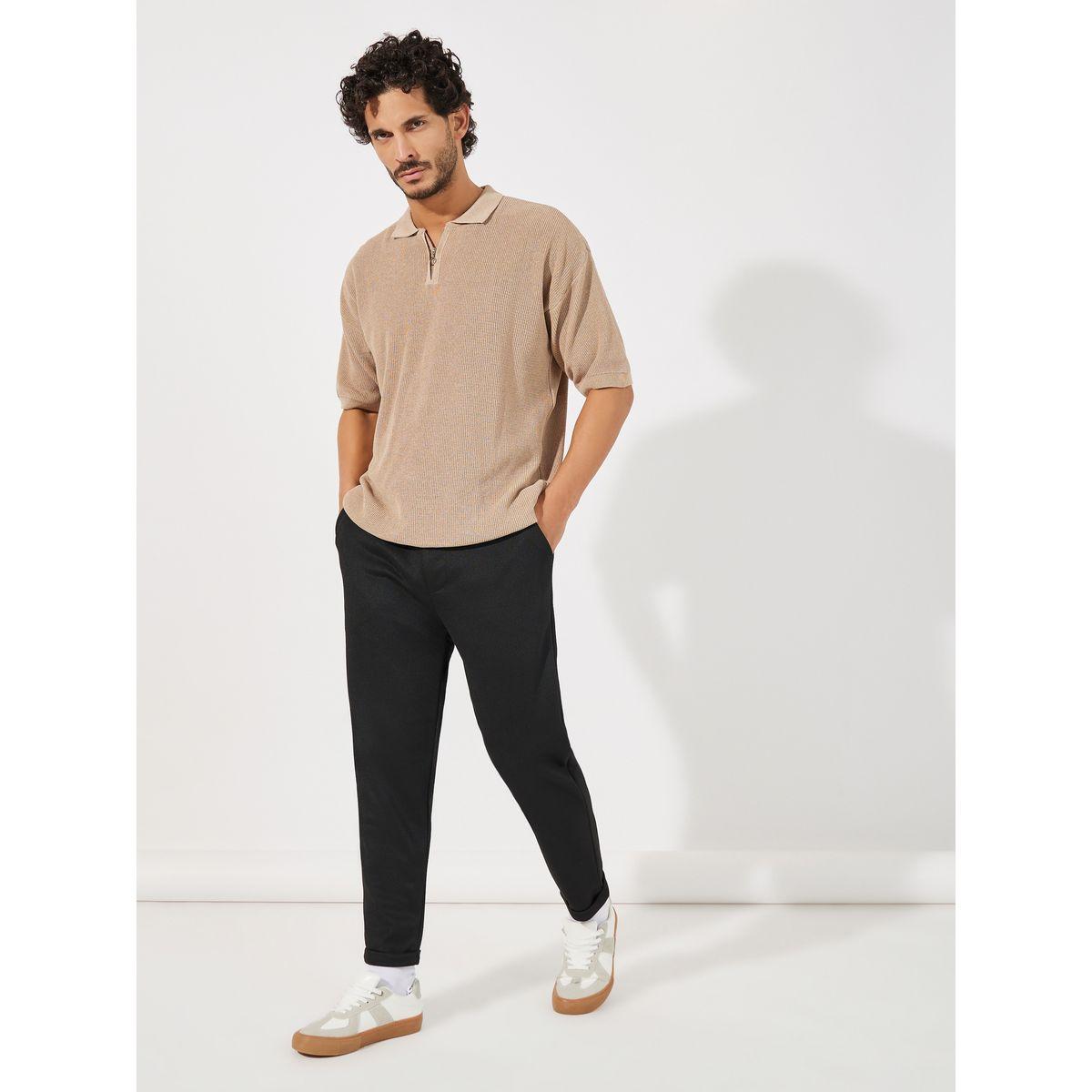 Styli Textured Slim Fit Turn Up Knitted Pants-men-clothing-bottoms-trousersandchinos-trousers-image-2