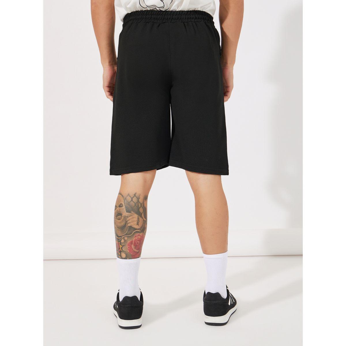 Styli Textured Slim Fit  Shorts with Drawcord-men-clothing-bottoms-shorts-image-4