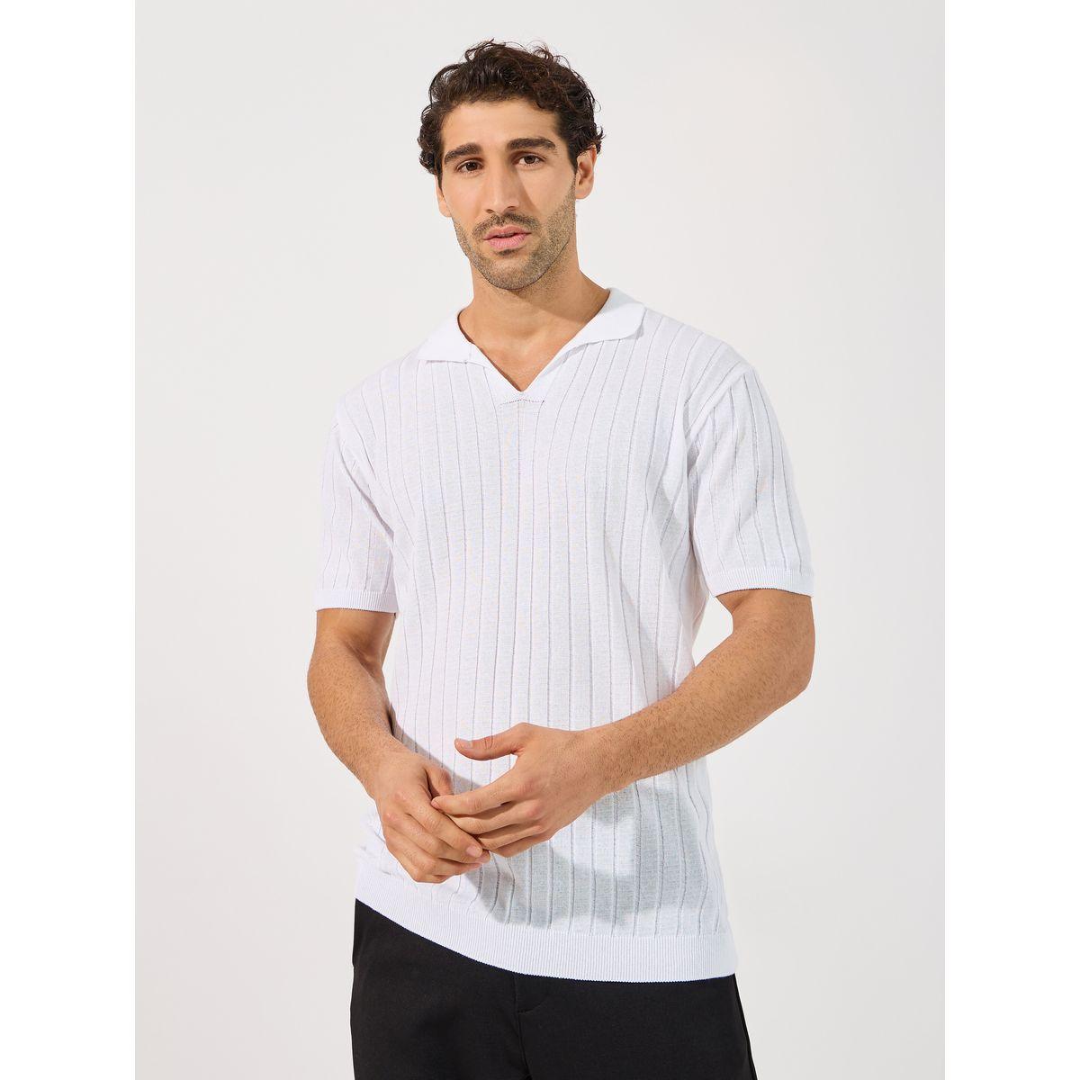 Styli Patterned Striped Flat Knit Regular Fit Polo-men-clothing-tshirtsandpolos-tshirts-image-1