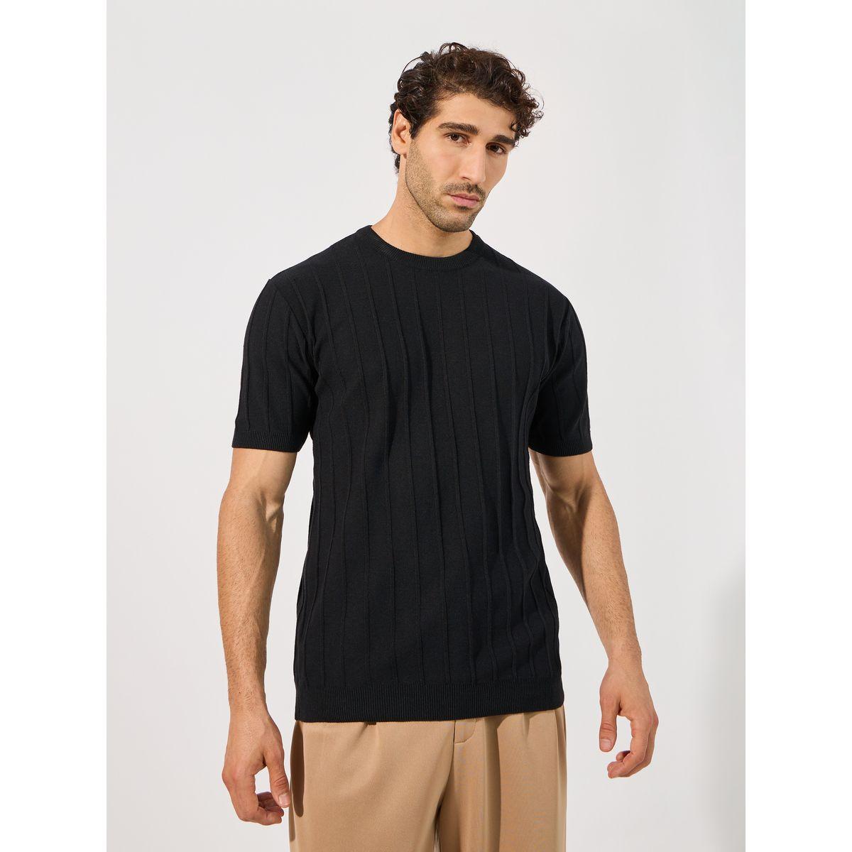 Styli Patterned Flat Knit Regular T-Shirt-men-clothing-tshirtsandpolos-tshirts-image-1