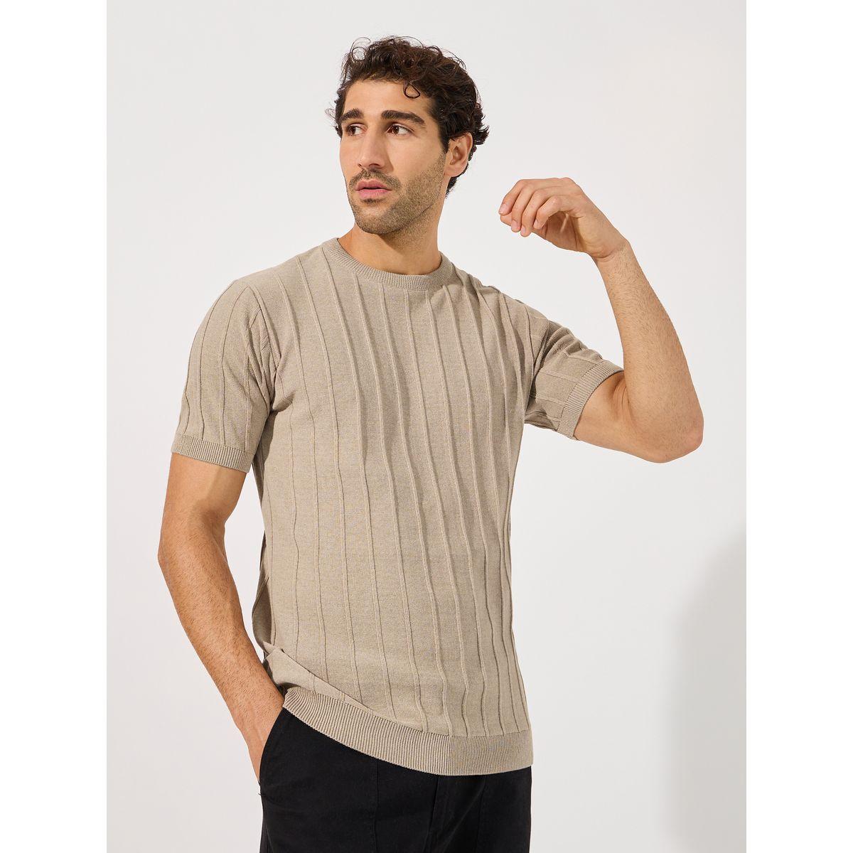Styli Patterned Flat Knit Regular T-Shirt-men-clothing-tshirtsandpolos-tshirts-image-1