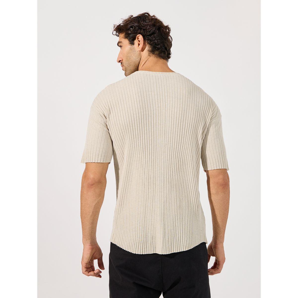 Styli Textured Flat Knit Regular T-Shirt-men-clothing-tshirtsandpolos-tshirts-image-4