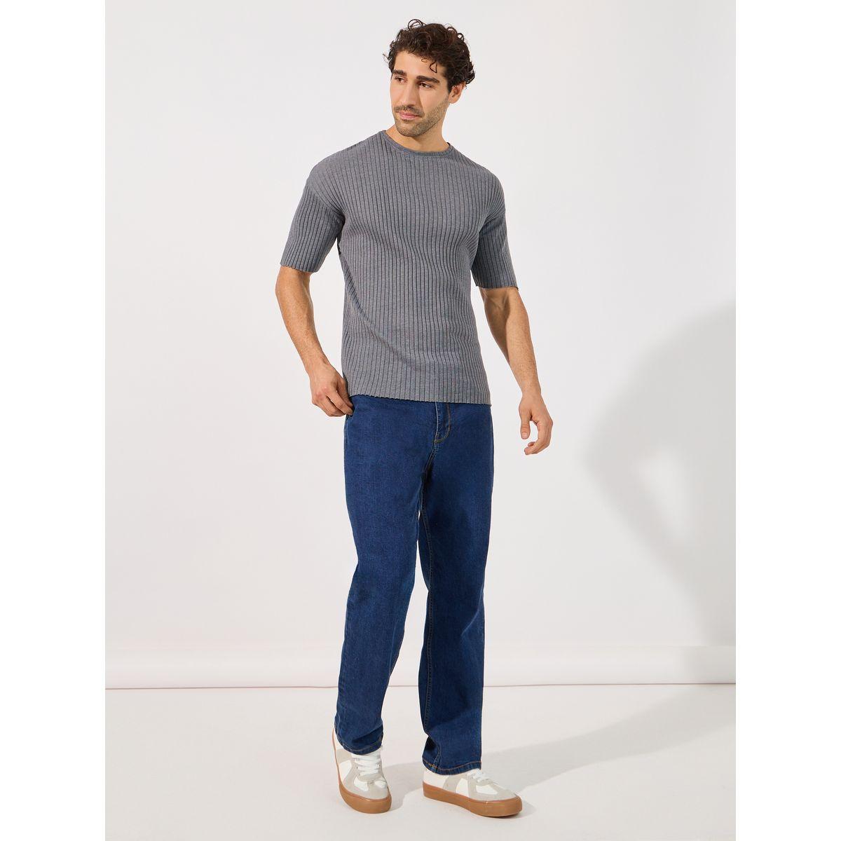 Styli Textured Flat Knit Regular T-Shirt-men-clothing-tshirtsandpolos-tshirts-image-2