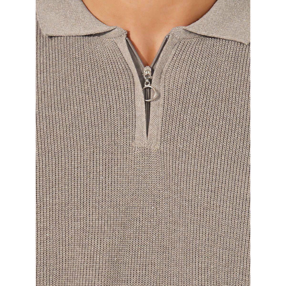 Styli Flat Knit Regular Fit Zipper Polo-men-clothing-tshirtsandpolos-tshirts-image-3