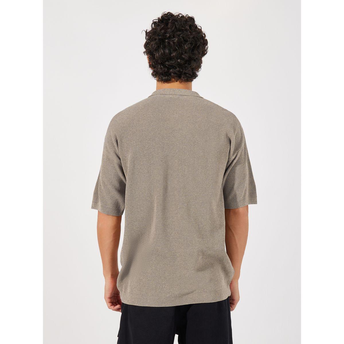 تيشيرت محبوك بياقة بولو وقصة عادية-men-clothing-tshirtsandpolos-tshirts-image-4