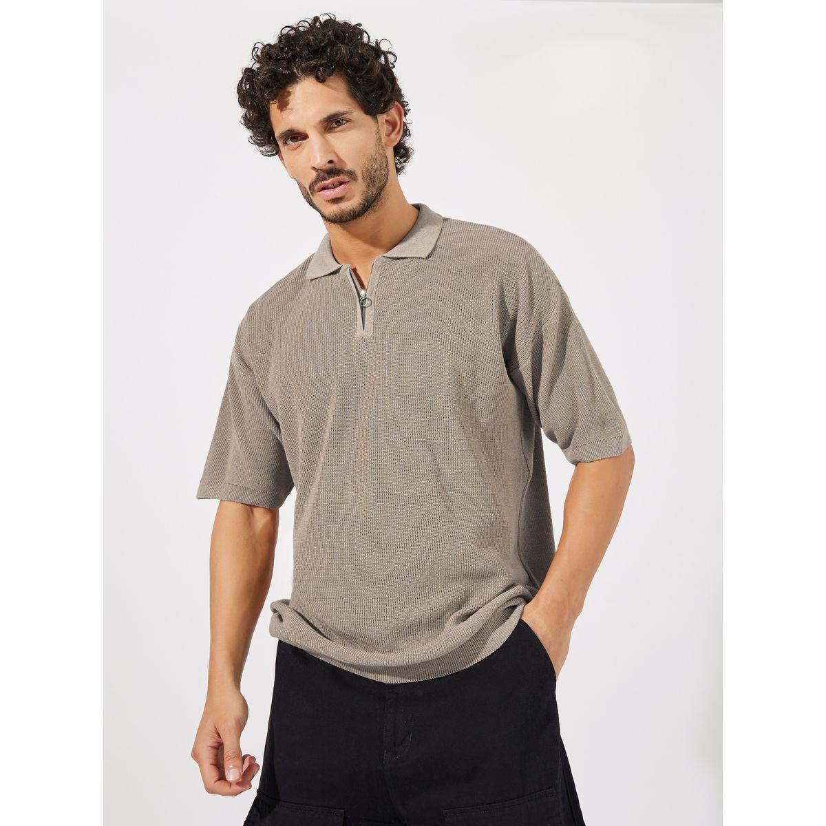 تيشيرت محبوك بياقة بولو وقصة عادية-men-clothing-tshirtsandpolos-tshirts-image-5