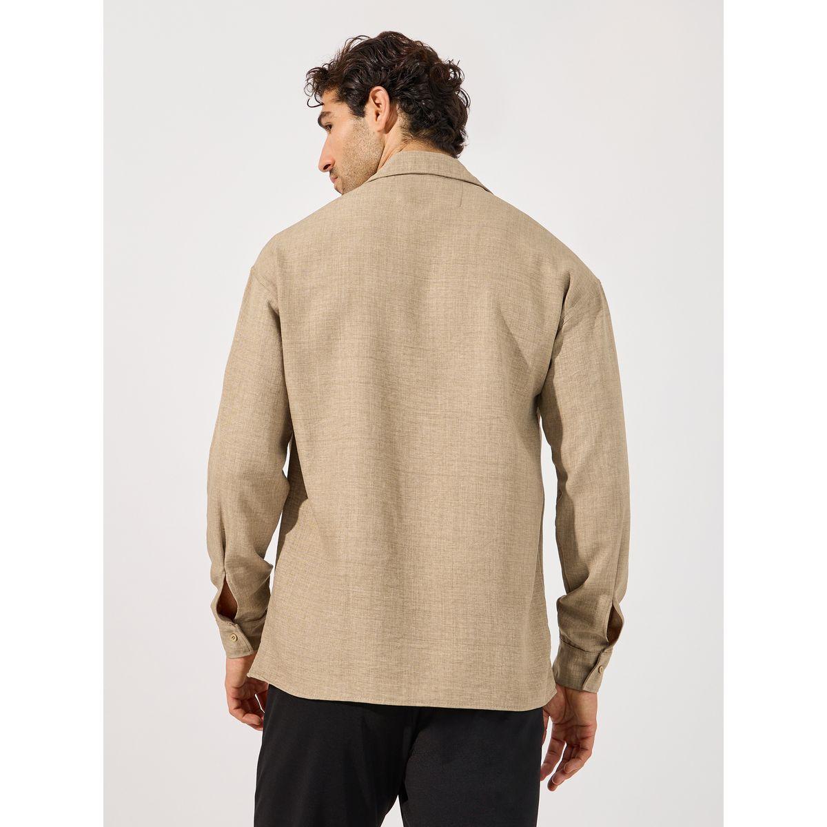 Styli Textured Resort Collar Shirt with Button Placket-men-clothing-shirts-image-4