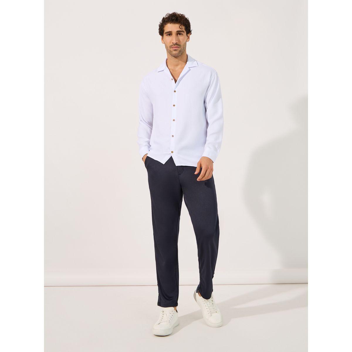 Styli Textured Resort Collar Shirt with Button Placket-men-clothing-shirts-image-2