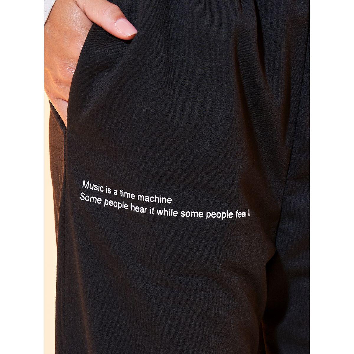 Styli Slogan Print Graphic Joggers-women-clothing-bottoms-joggers-image-3