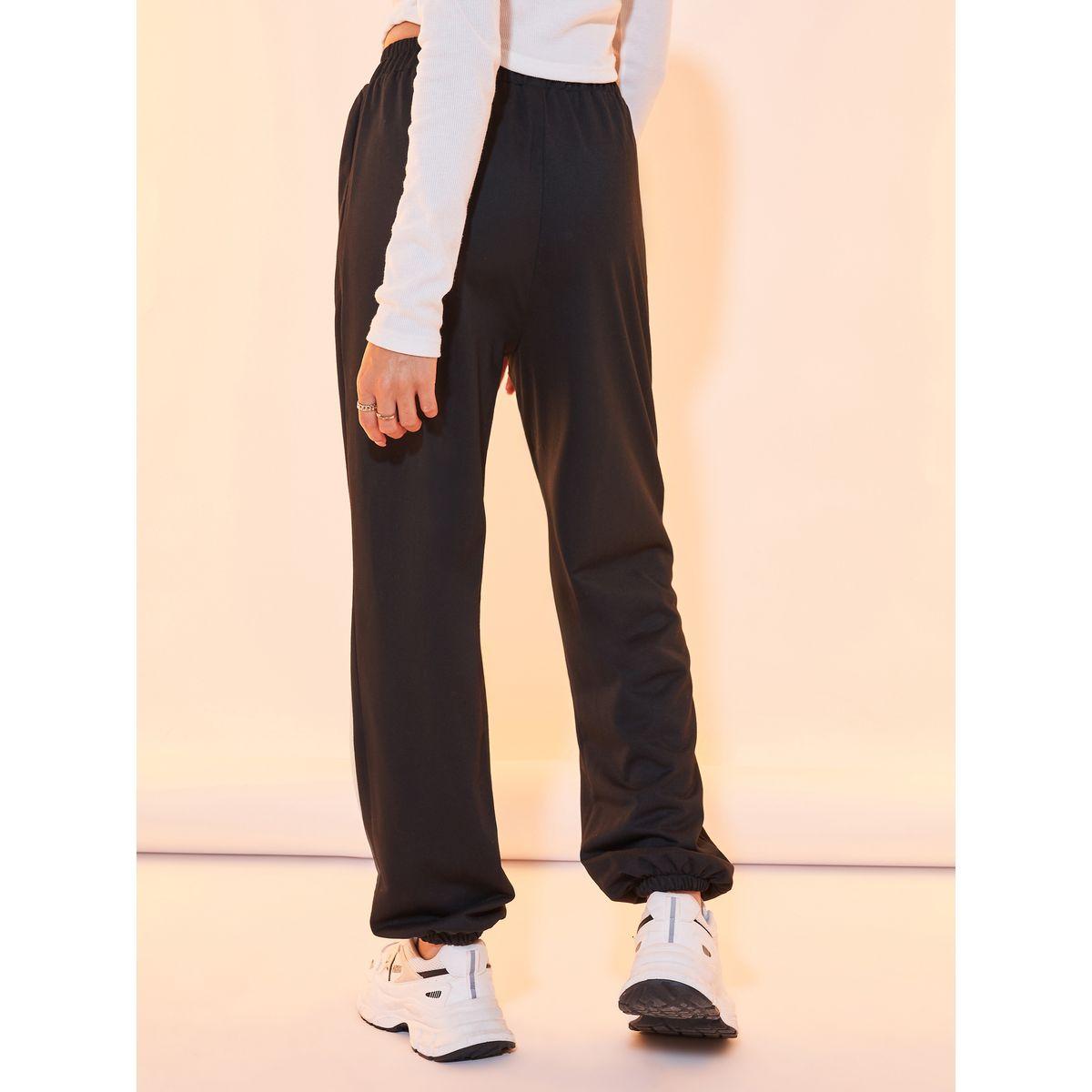 Styli Slogan Print Graphic Joggers-women-clothing-bottoms-joggers-image-4