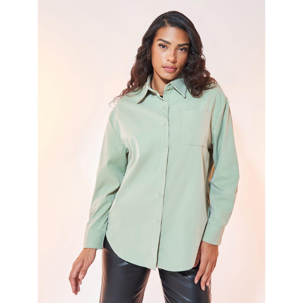 Styli Slogan Print Dropped Shoulder Shirt-women-clothing-shirtsandblouses-shirts-image-4