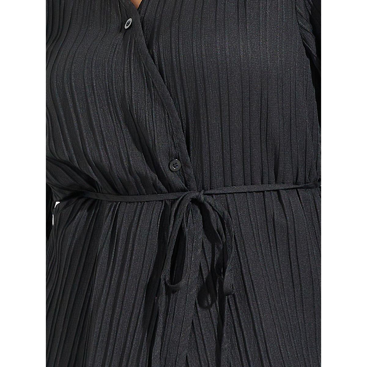 Styli Textured Wrap Top with Self-Tie Waist-women-clothing-shirtsandblouses-blouses-image-3