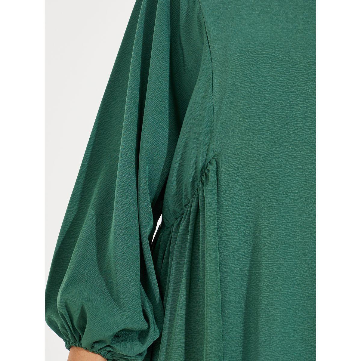 Styli Solid Jalabiya with Balloon Sleeves-women-arabicclothing-jalabiyas-image-3