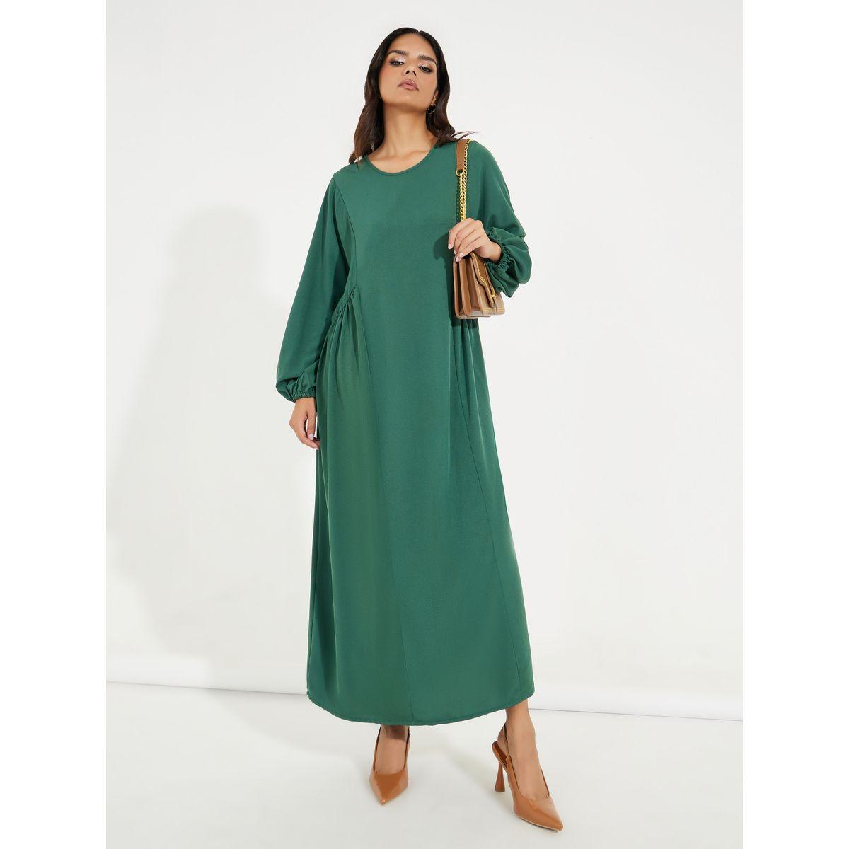 جلابية سادة بأكمام بالون-women-arabicclothing-jalabiyas-image-4
