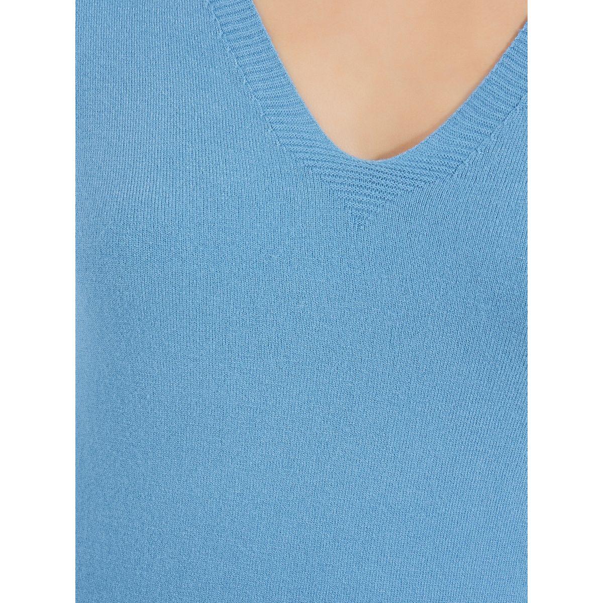 Styli Solid V Neck Knit Sweater-women-clothing-cardigansandjumpers-jumpers-image-3