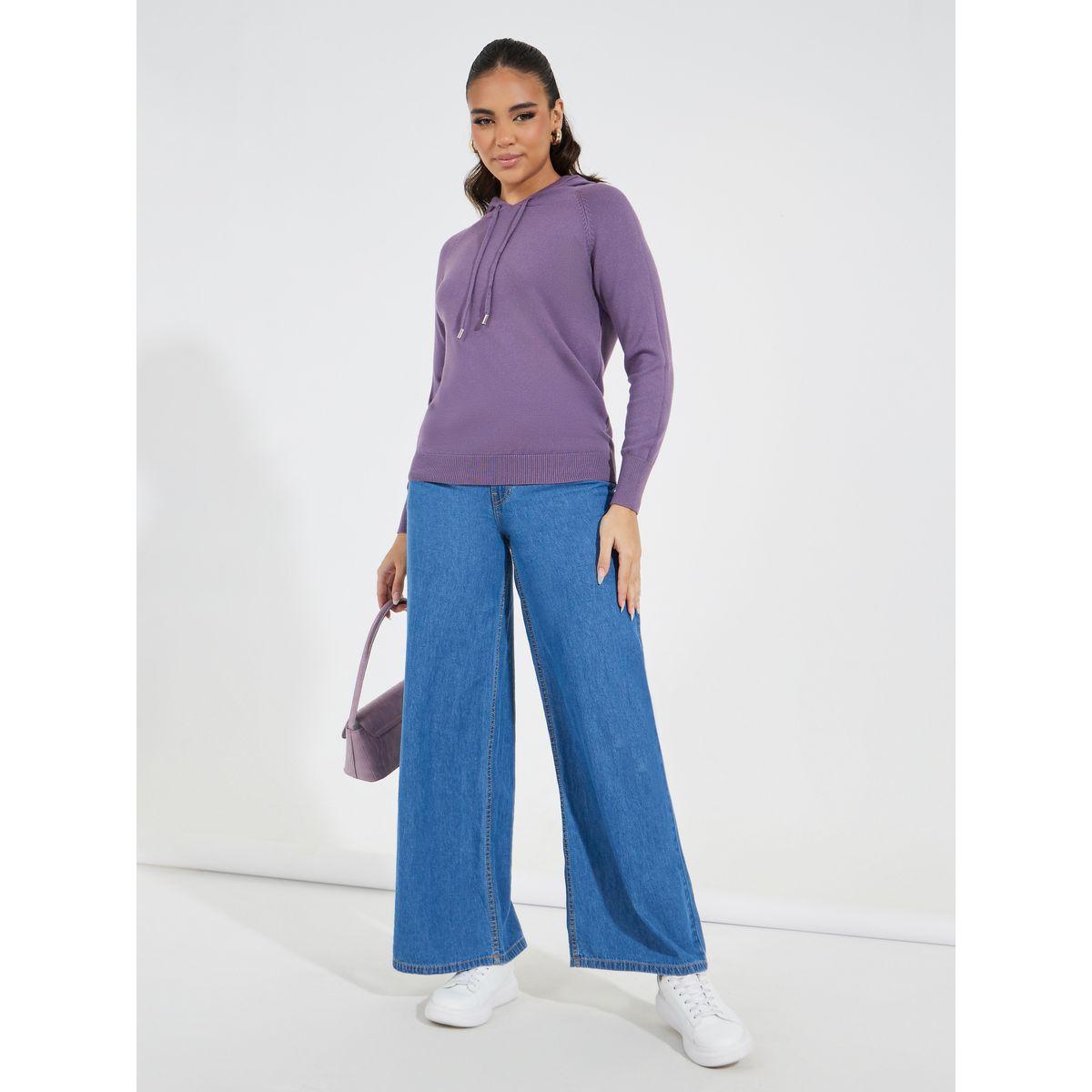 Styli Solid Knit Sweater with Hood-women-clothing-cardigansandjumpers-jumpers-image-2