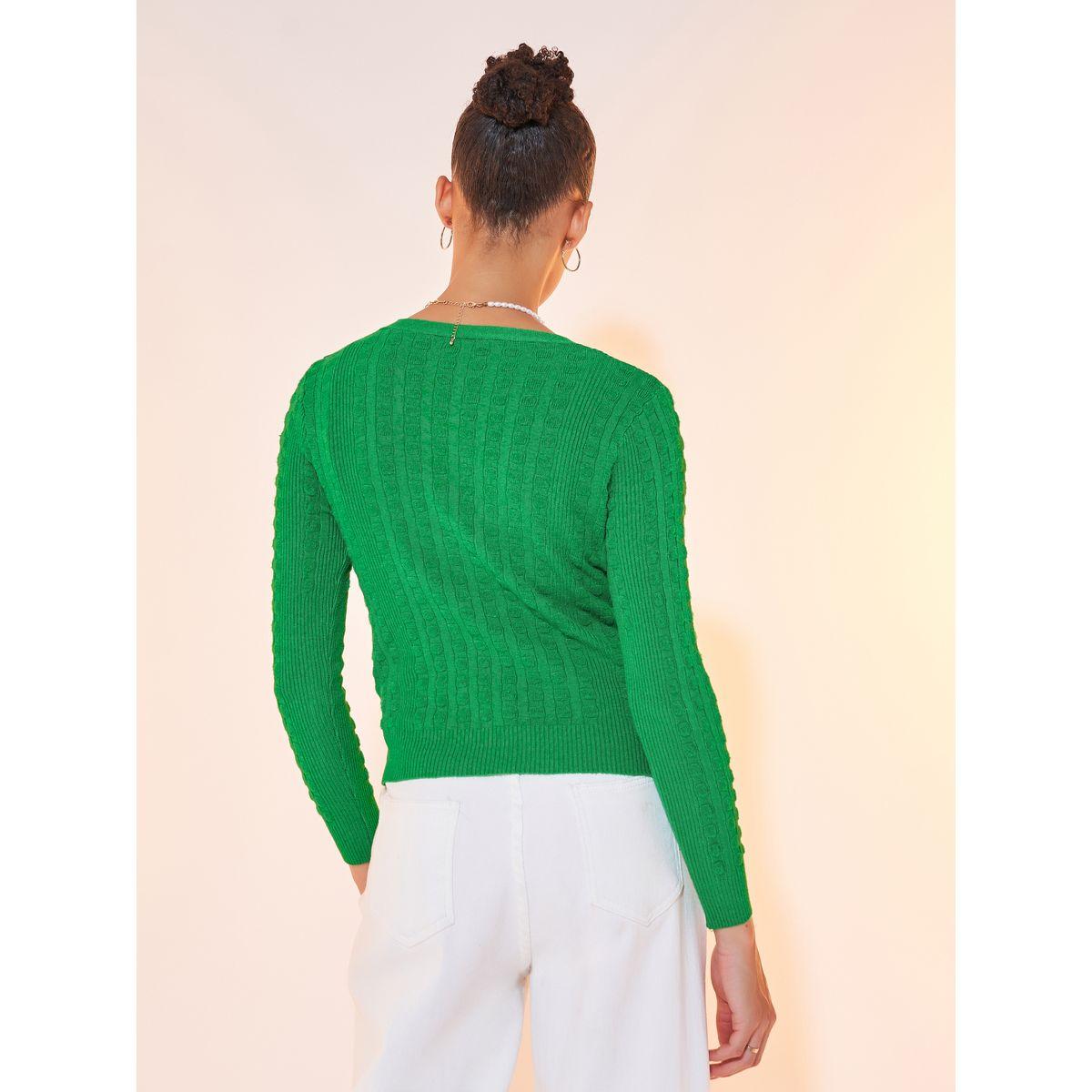 كارديجان سادة محبوك بأكمام طويلة-women-winterwear-cardigansandjumpers-cardigans-image-5