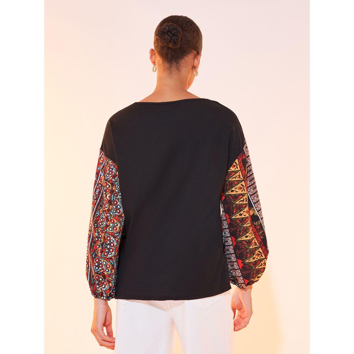 Styli Printed Cuffed Long Sleeve Top-women-clothing-shirtsandblouses-blouses-image-4