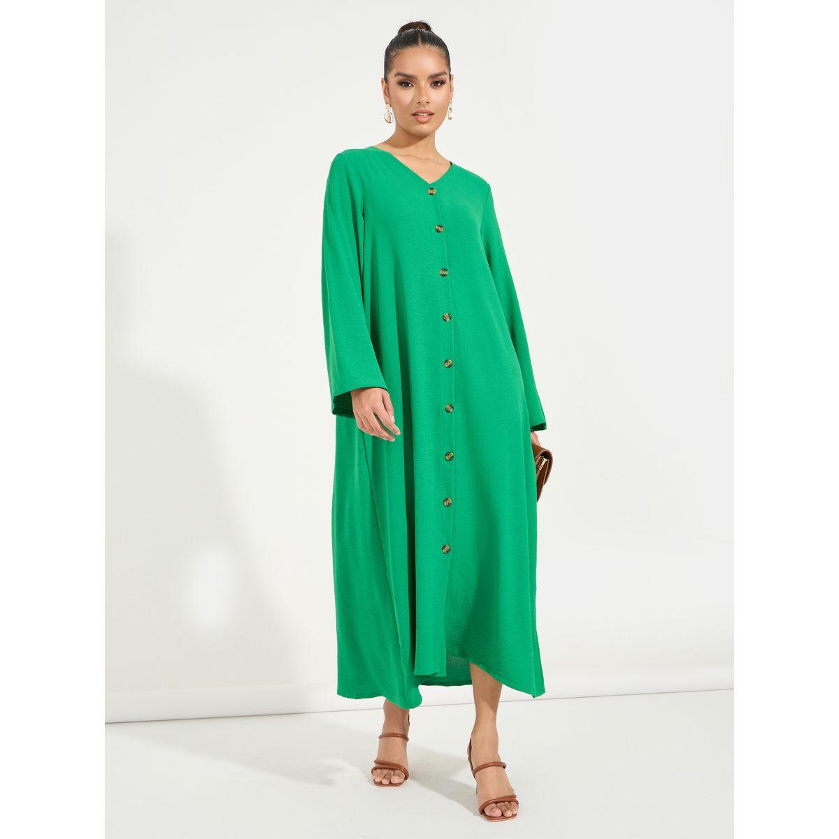 قفطان سادة بأزرار غلق-women-arabicclothing-kaftan-image-4