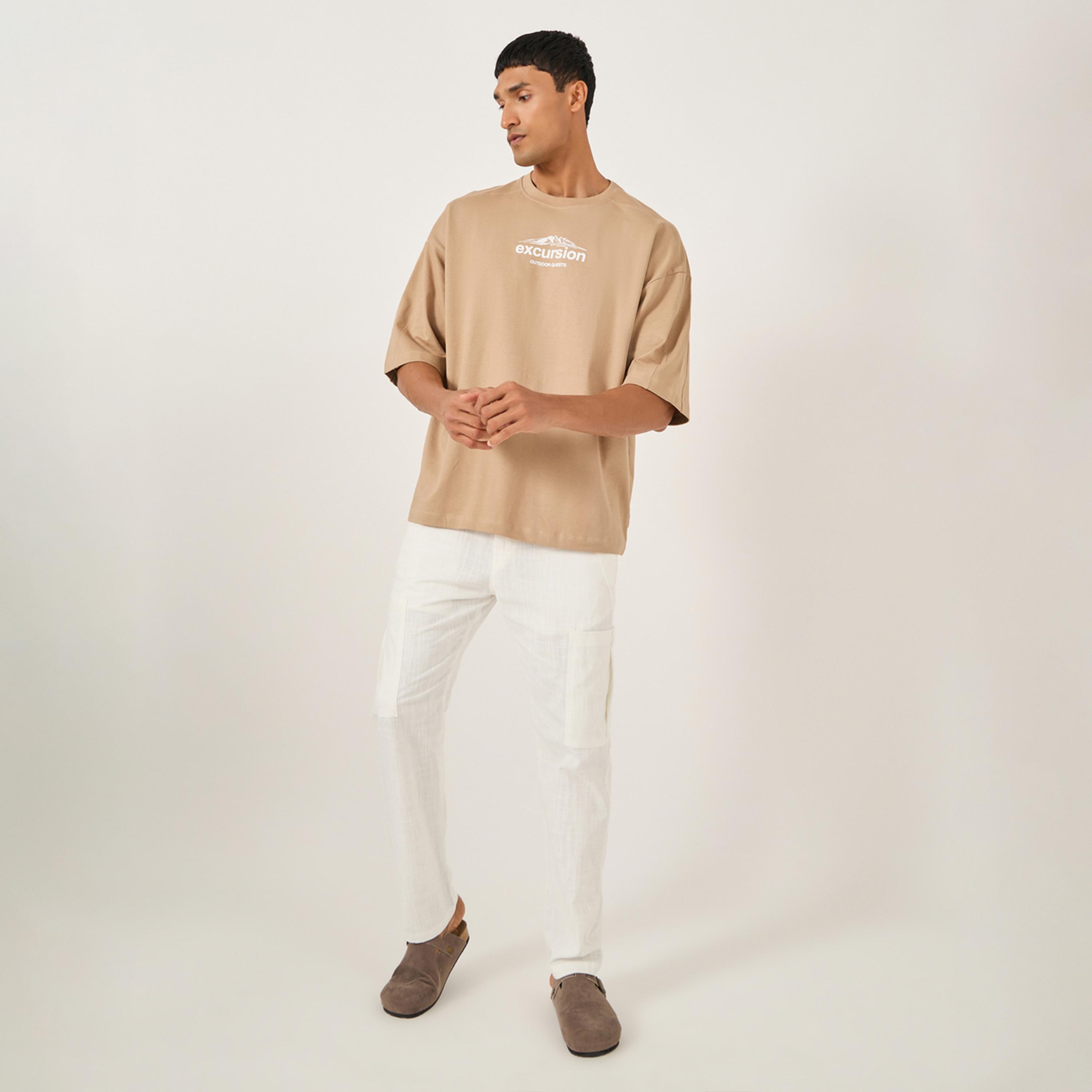 Styli Graphic Print Cut and Sew Terry Boxy T-Shirt-men-clothing-tshirtsandpolos-tshirts-image-2
