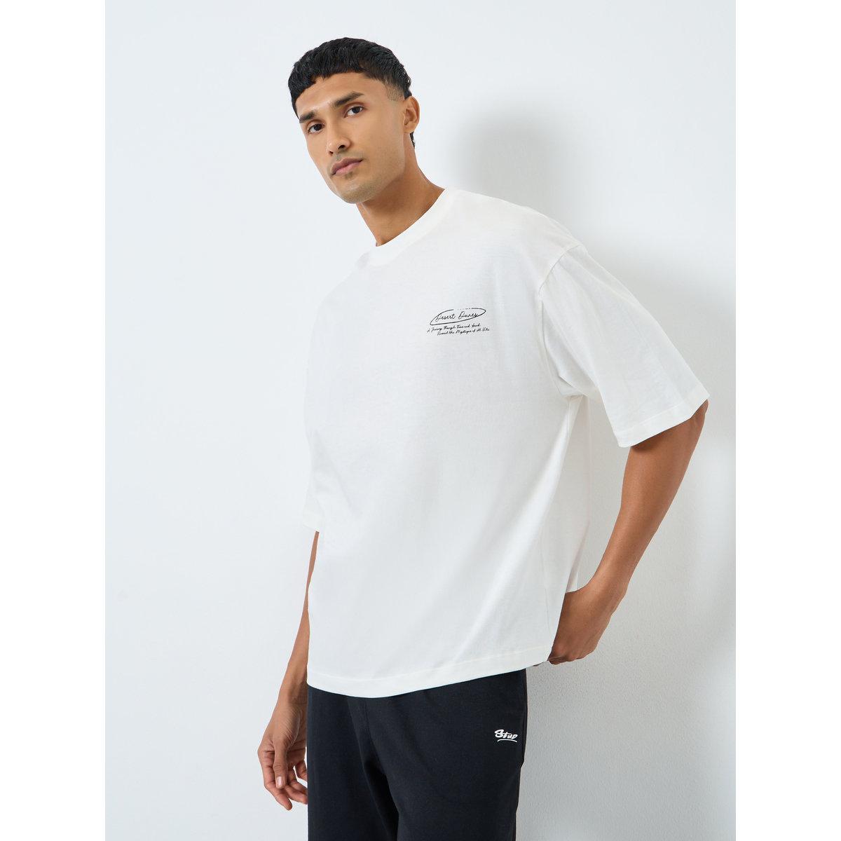 تيشيرت بقصة بوكسي وتفاصيل طباعة-men-clothing-tshirtsandpolos-tshirts-image-3