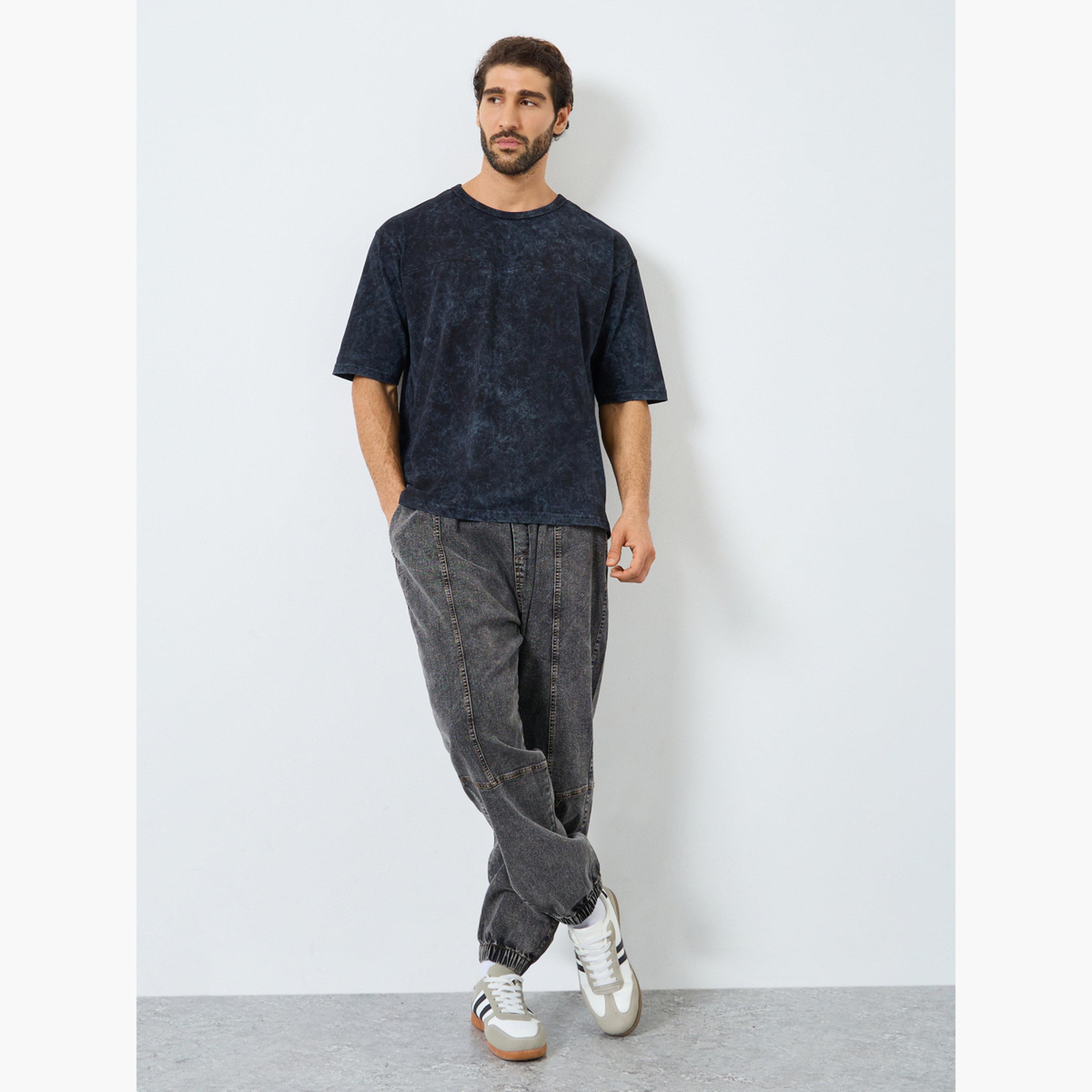 Styli Men Black Acid Wash Oversized T-Shirt-men-clothing-tshirtsandpolos-tshirts-image-2