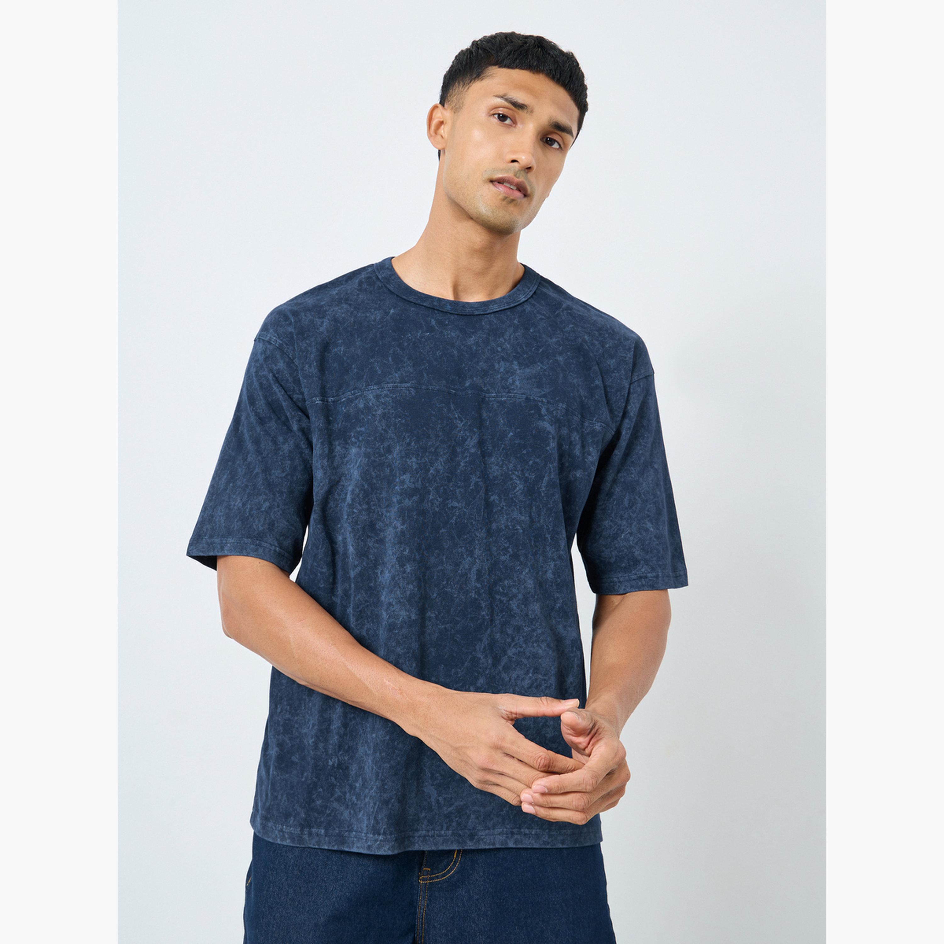 Styli Men Acid Washed Jersey T-Shirt with Applique Detail-men-clothing-tshirtsandpolos-tshirts-image-1