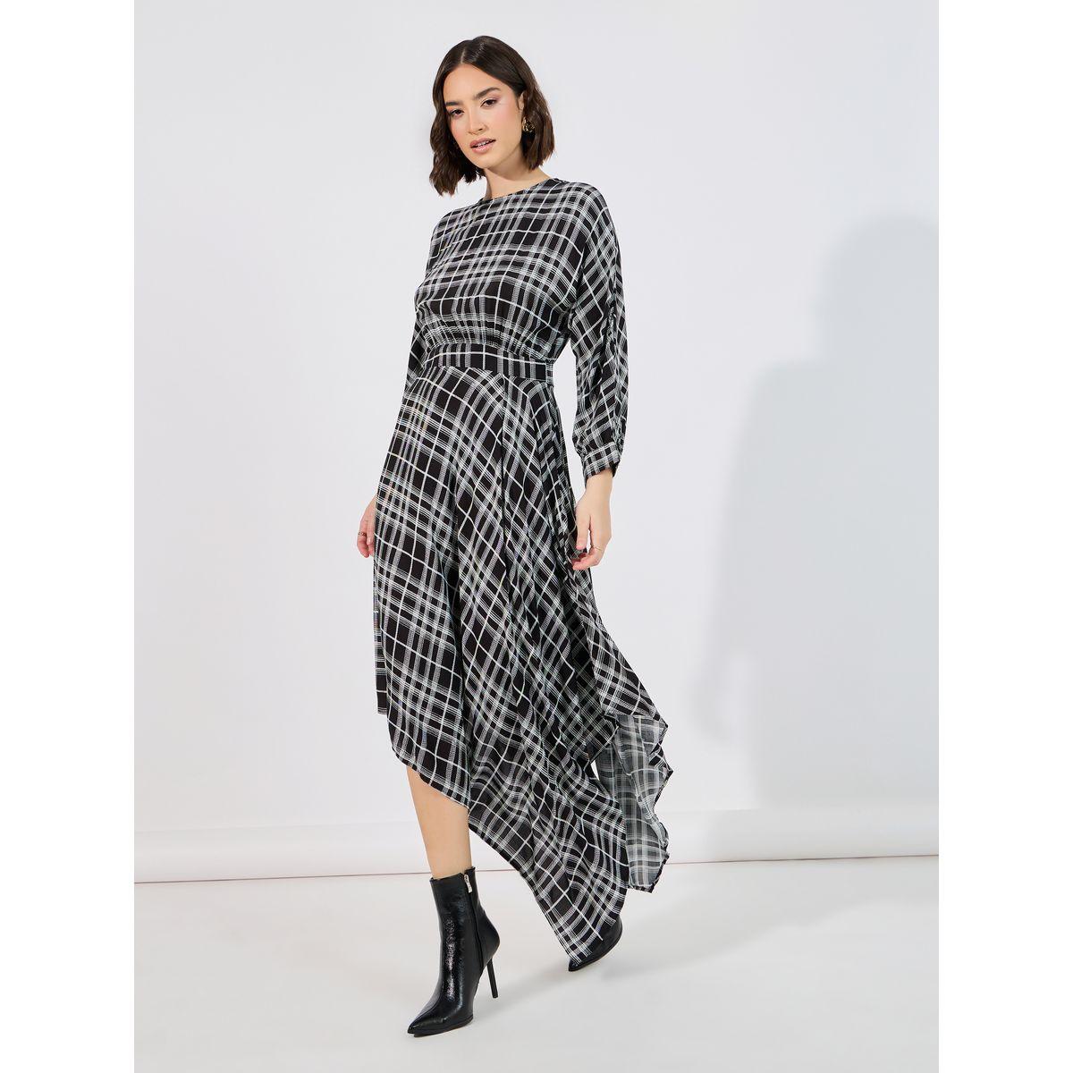 فستان طويل بحافة غير متماثلة الطول-women-clothing-dresses-image-1