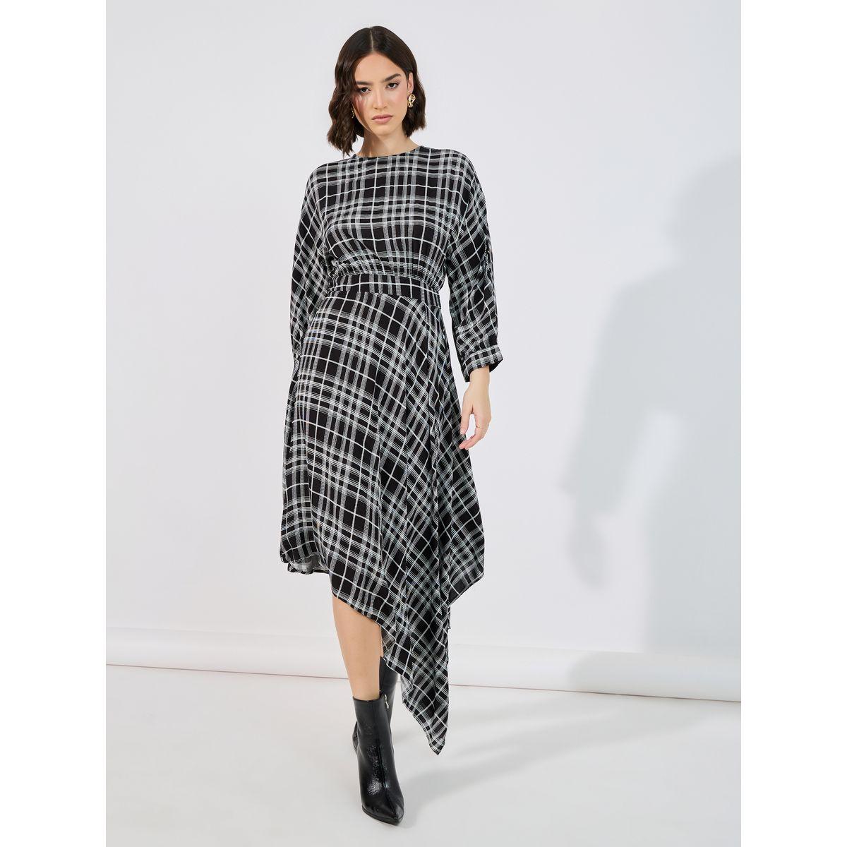 فستان طويل بحافة غير متماثلة الطول-women-clothing-dresses-image-3