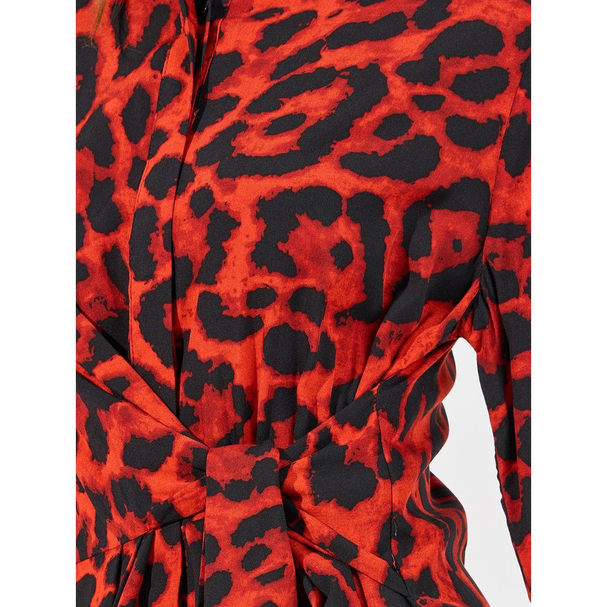 فستان ميدي بطبعة حيوان مع رباط خصر-women-clothing-dresses-image-3