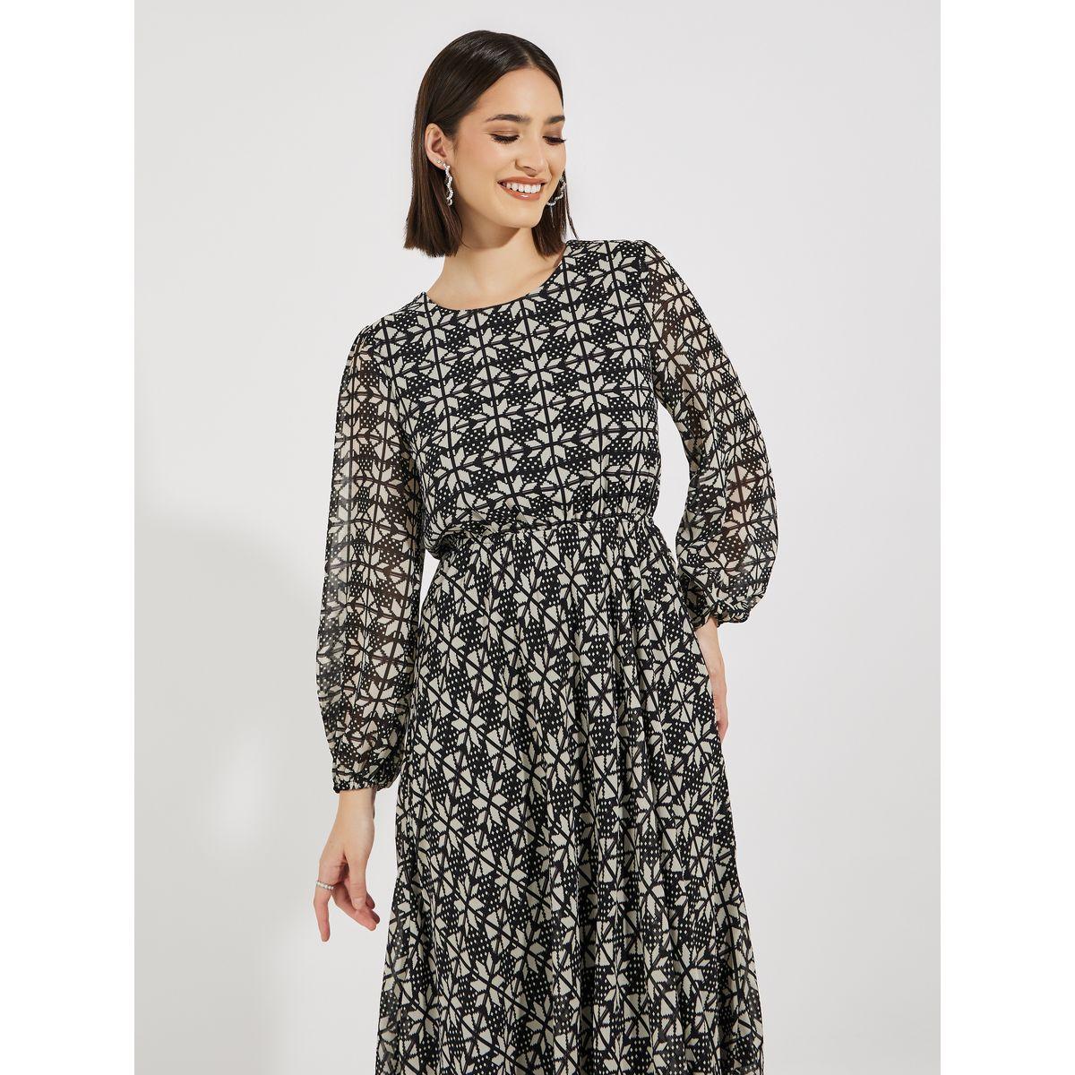 فستان ميدي مطبع بطبعة مجردة-women-clothing-dresses-image-4