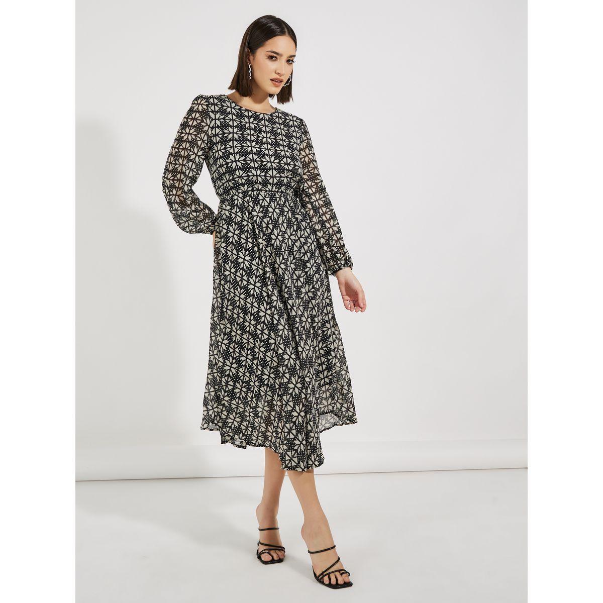 فستان ميدي مطبع بطبعة مجردة-women-clothing-dresses-image-5