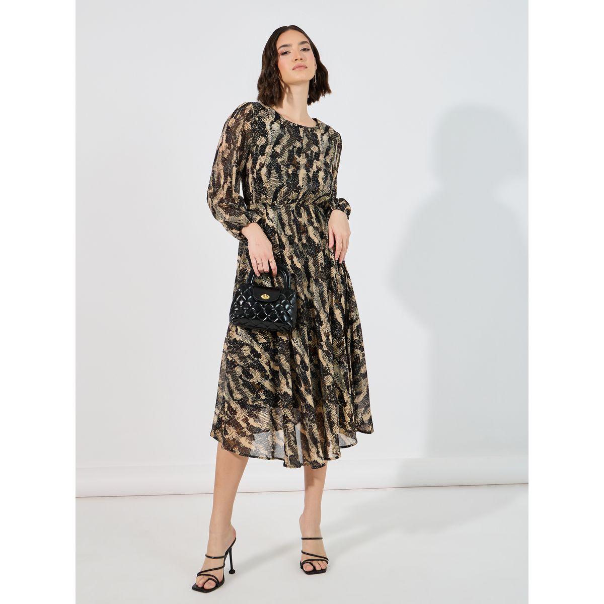 Styli Animal Print A-Line Midi Dress-women-clothing-dresses-image-4