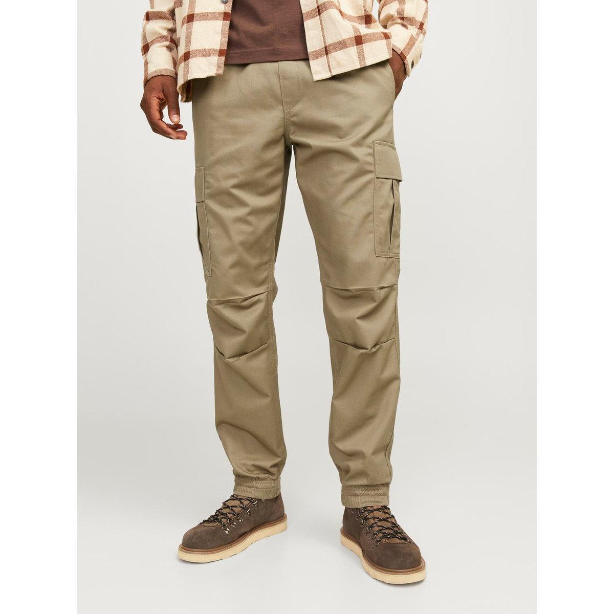 بنطال كارجو بقصة مريحة مع حواف مضلعة-men-clothing-bottoms-trousersandchinos-trousers-image-1