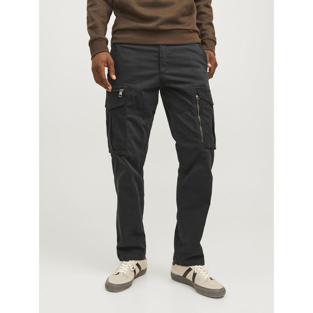 Jack & Jones Relaxed Fit Cargo Pants with Zip Pockets-men-clothing-bottoms-trousersandchinos-trousers-image-1