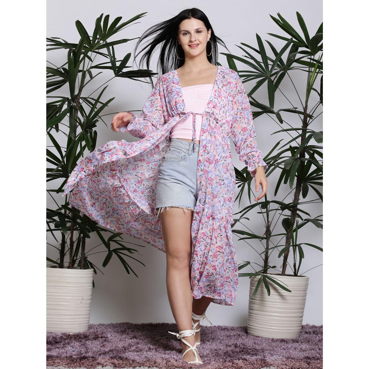 Sera X Styli  Floral Print Tie-Up Shrug-women-clothing-shirtsandblouses-shirts-image-1