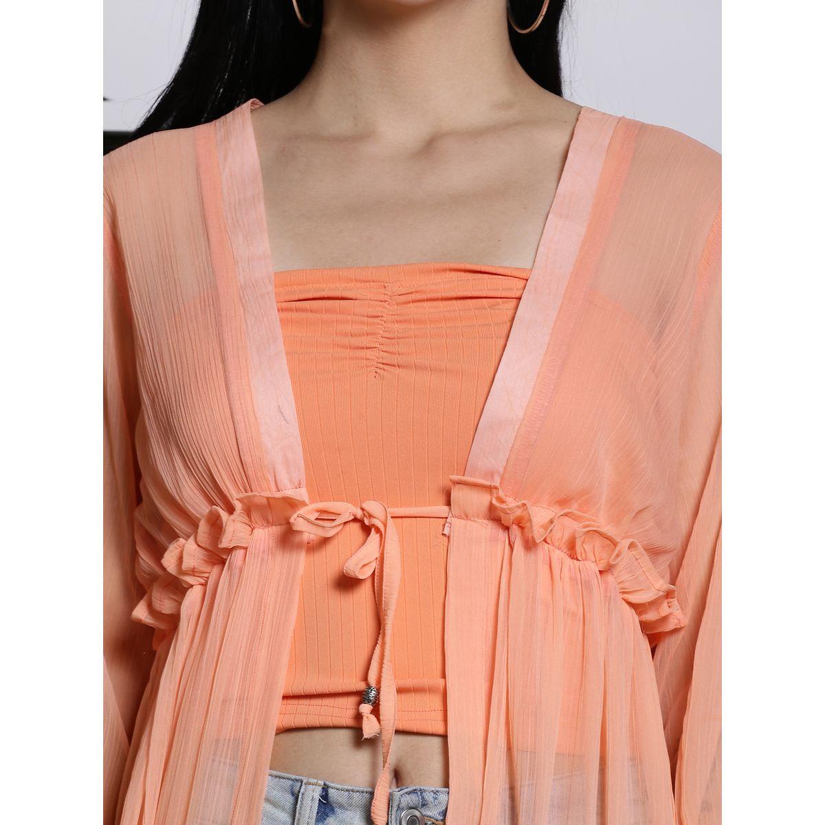 جاكيت بتفاصيل كشكش مع أربطة سيرا × ستايلي-women-clothing-shirtsandblouses-shirts-image-4