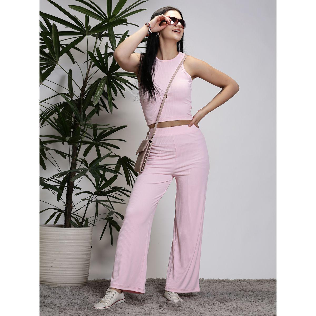 Sera X Styli  Mid Rise Wide Leg Pants with Elastic Waistband-women-clothing-bottoms-trousers-image-1