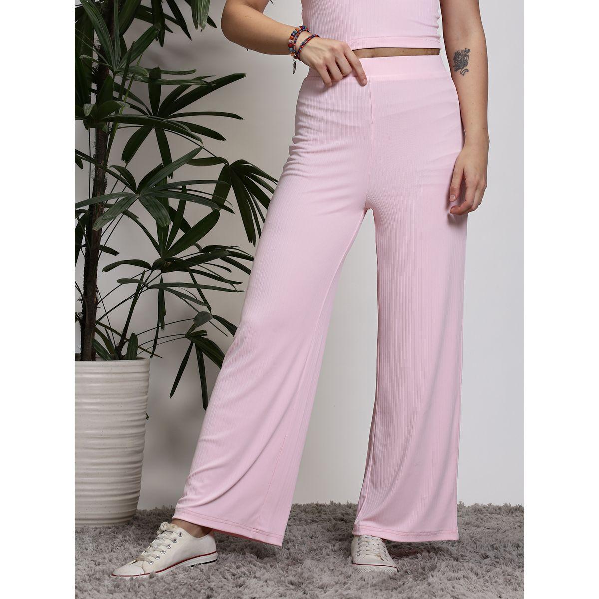 بنطال بأرجل واسعة وخصر مطاطي سيرا × ستايلي-women-clothing-bottoms-trousers-image-5