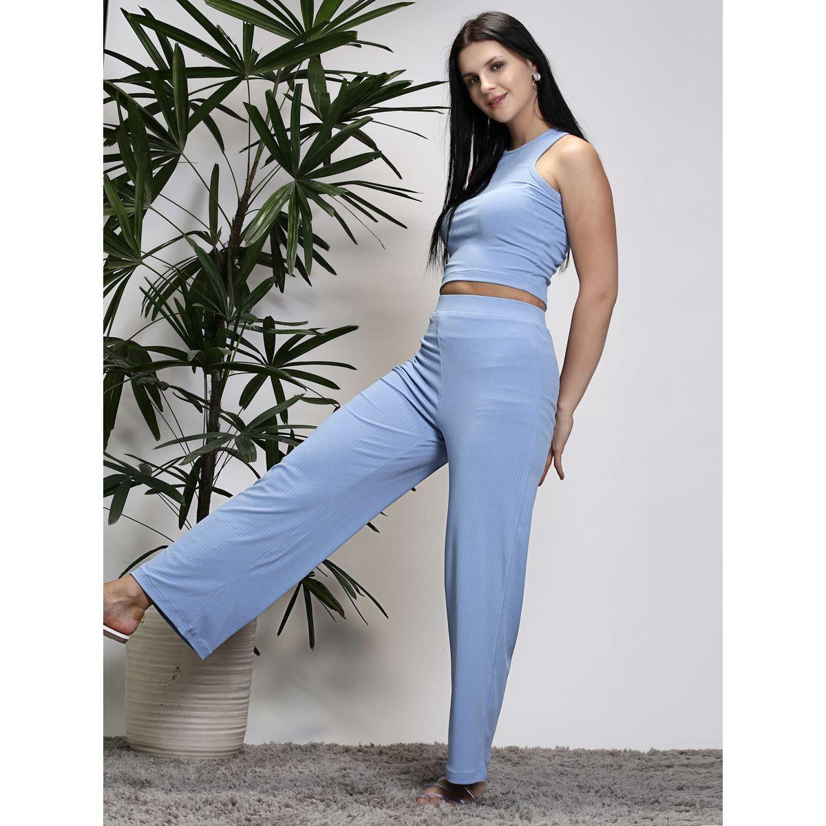 Sera X Styli  Mid Rise Wide Leg Pants with Elastic Waistband-women-clothing-bottoms-trousers-image-1