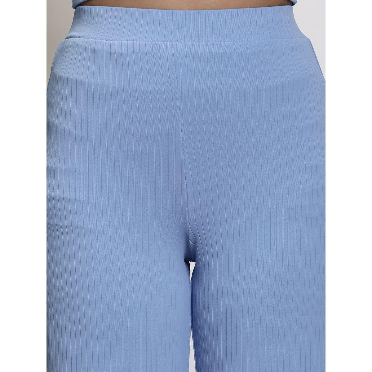 بنطال بأرجل واسعة وخصر مطاطي سيرا × ستايلي-women-clothing-bottoms-trousers-image-4