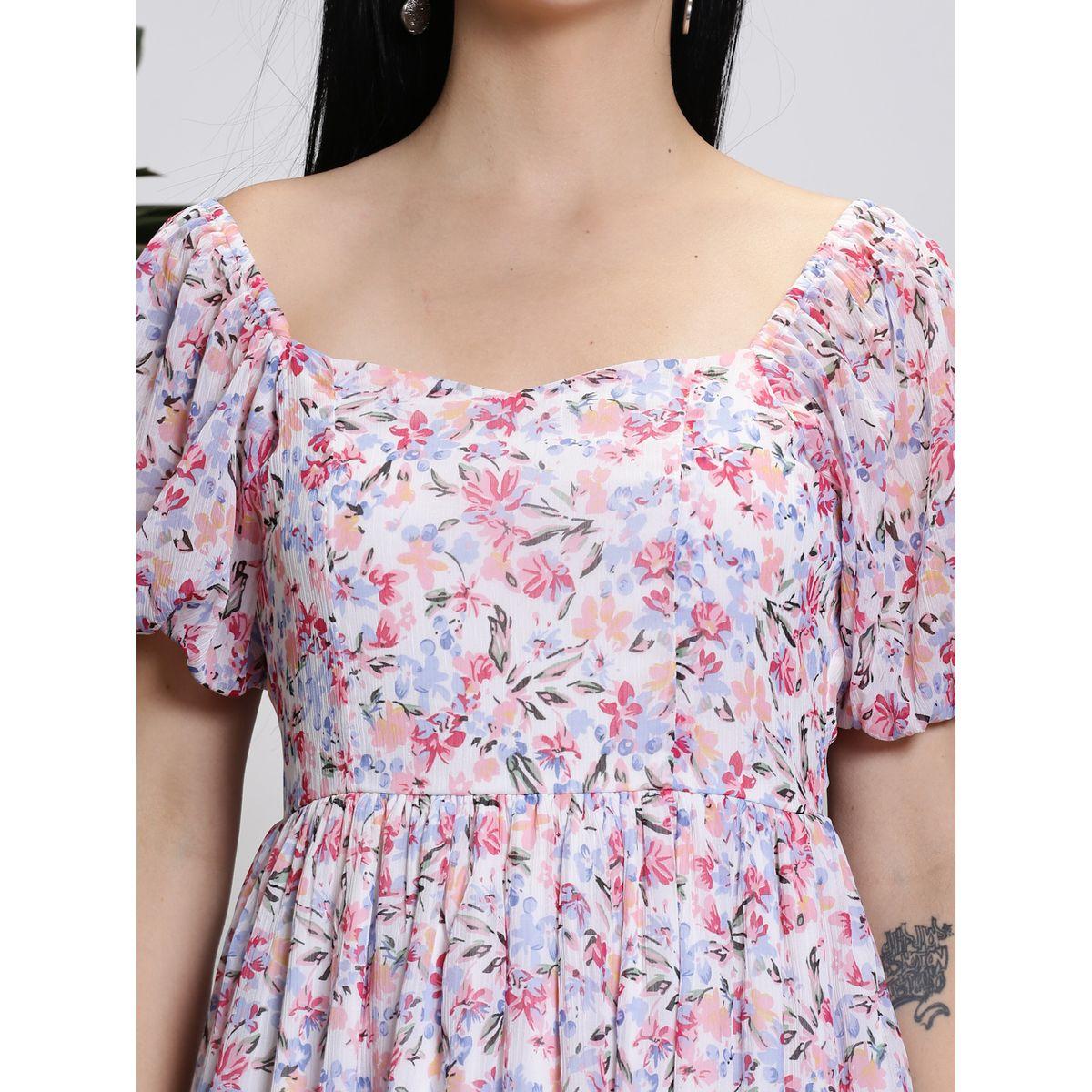 Sera X Styli  Floral Print Tie-Up Back Knee Length Dress-women-clothing-dresses-image-4