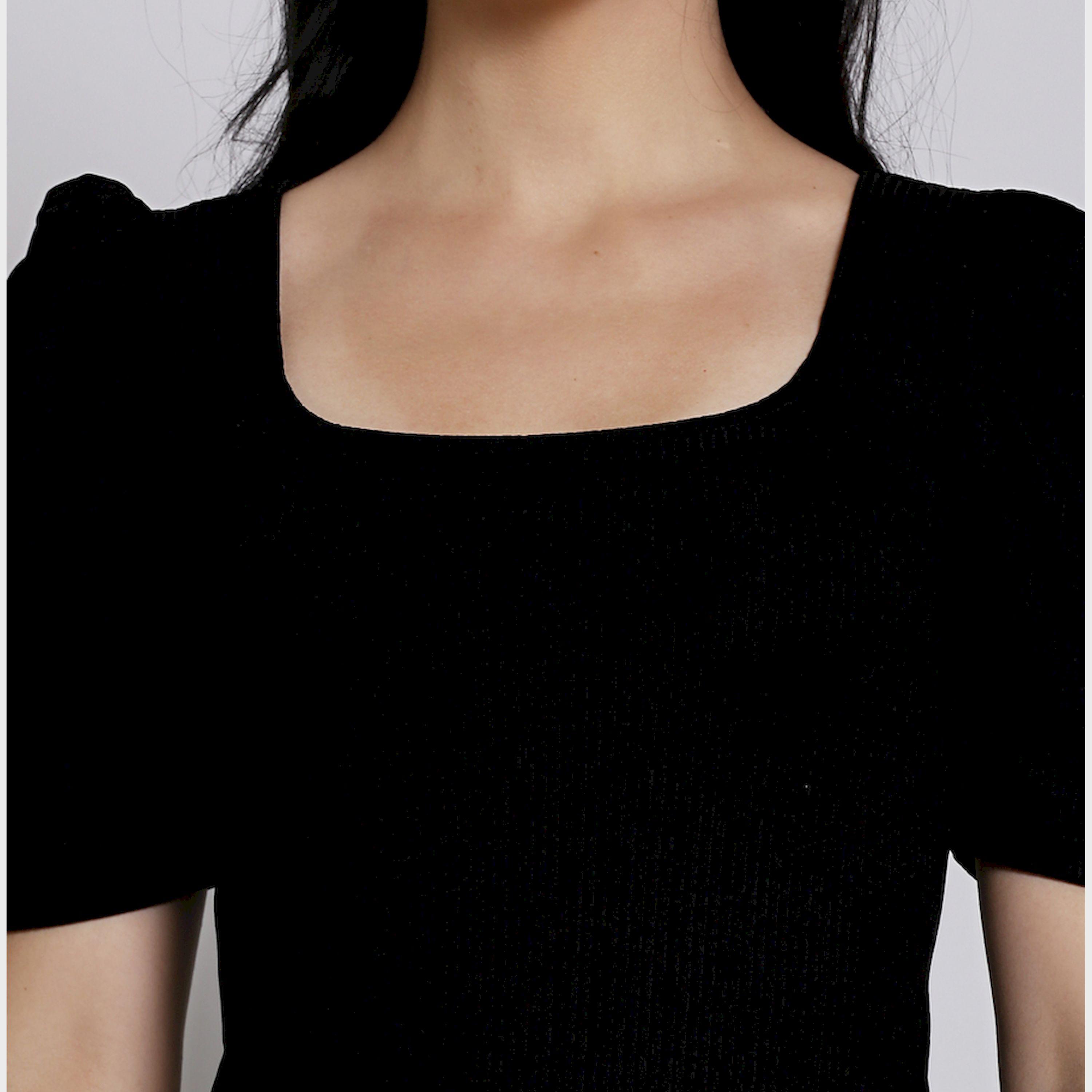 سيرا × ستايلي - فستان قصير ضيق مع أكمام منفوخة-women-clothing-dresses-image-4